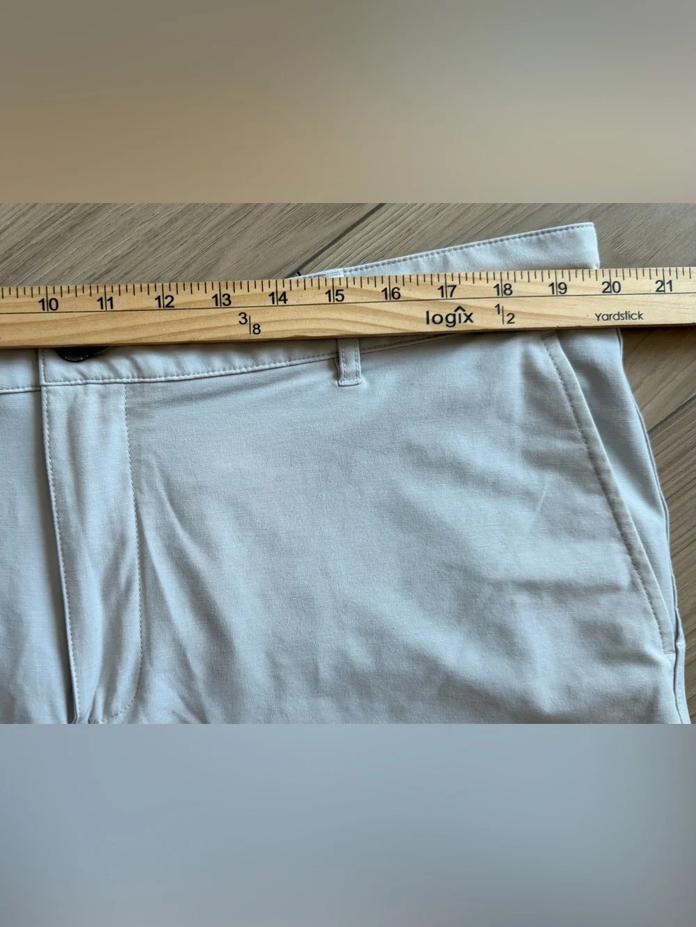 Faherty All Day Stretch Chino Shorts Light Gray 7” inseam Sz 40